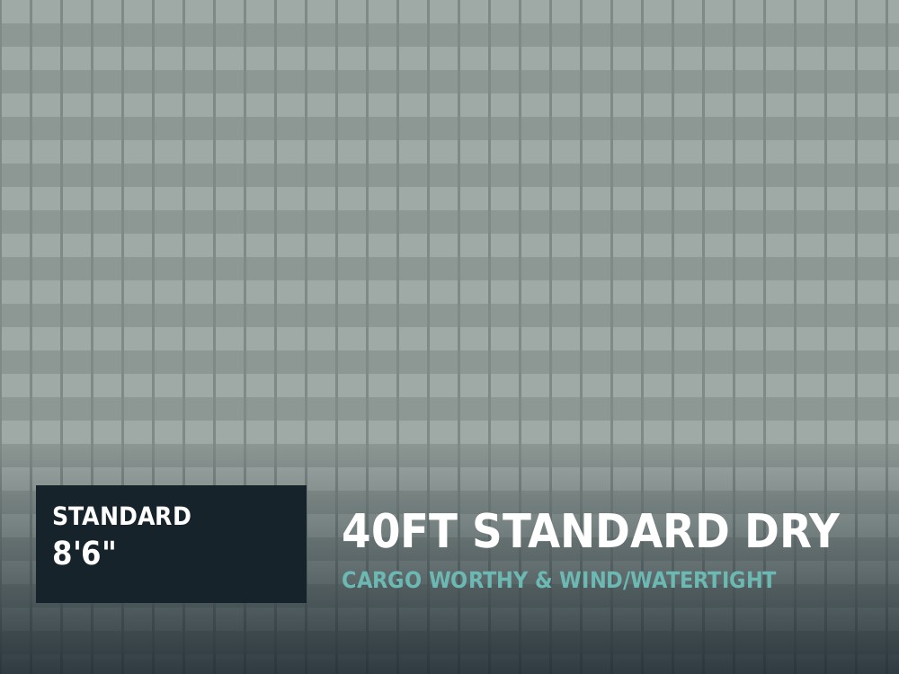 40ft Standard Dry Shipping Container for sale